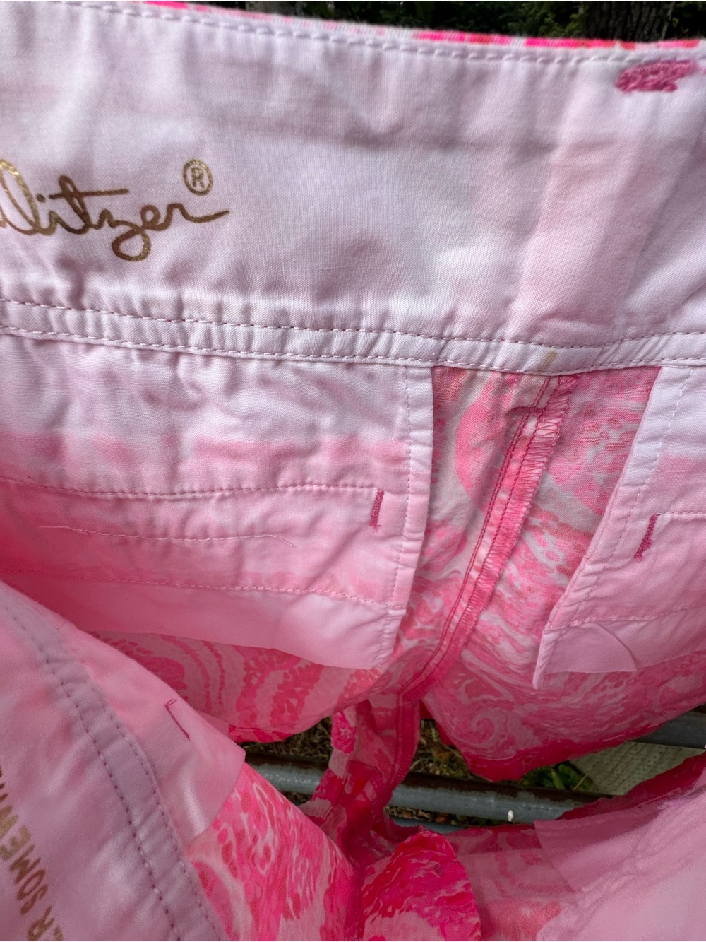 Lilly Pulitzer Pink Swirl Print Micro Shorts Preppy Resortwear Coastal Feminine - Picture 7 of 14